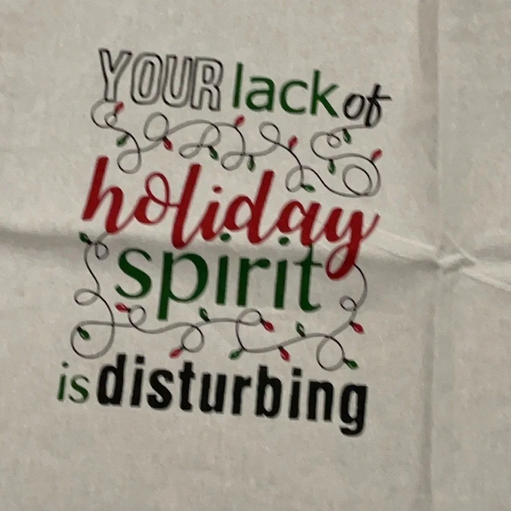 New Hand towel Lack of Holiday Spirit towel